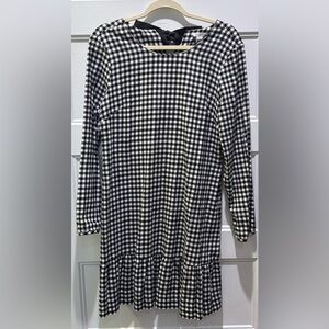 J. Crew Black and White Gingham Long Sleeve Shirt